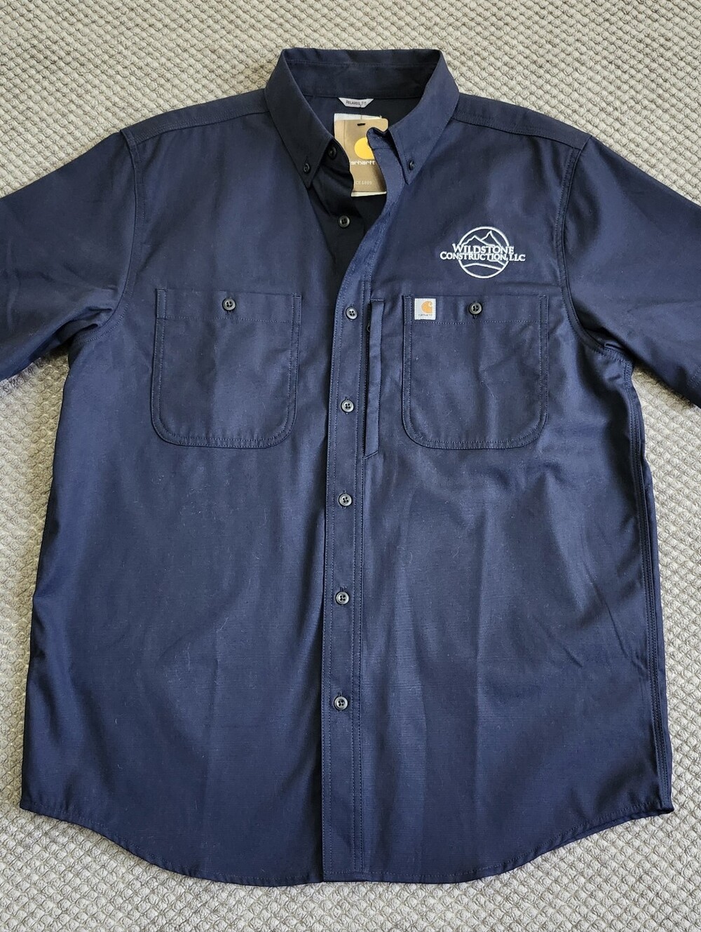 Carhartt Men's Navy Work Button-Down Shirt Jacket